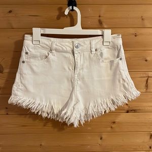 White Elan Denim Shorts Sz M